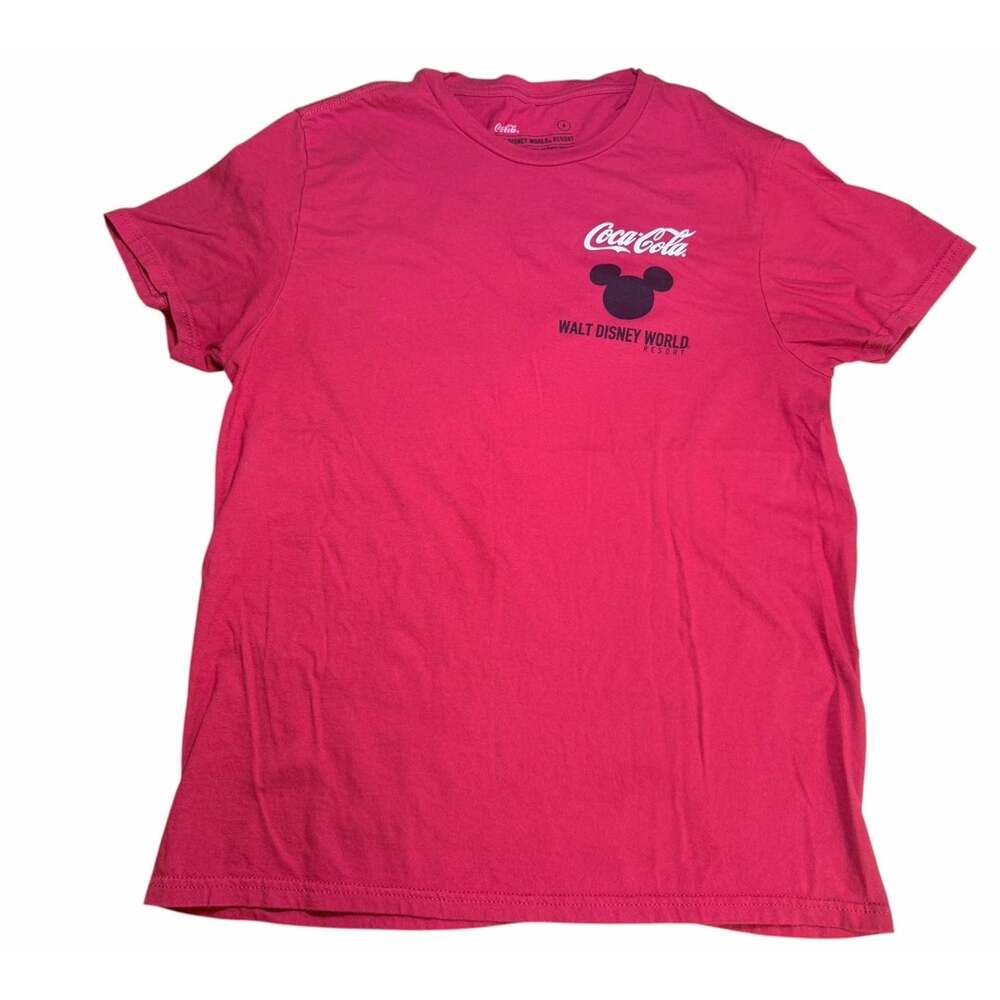 Coca-Cola x Walt Disney World Resort Mickey Mouse Classic Logo T-Shirt Sz S Red